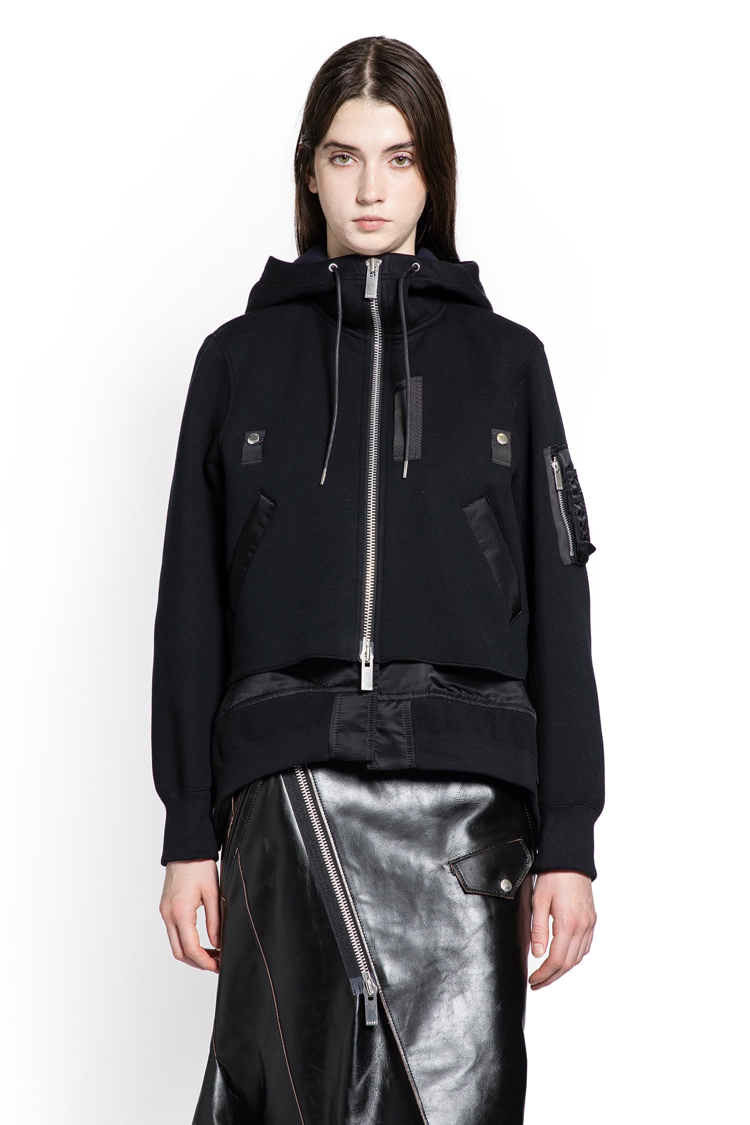 Sponge Sweat x Nylon Twill Hoodie