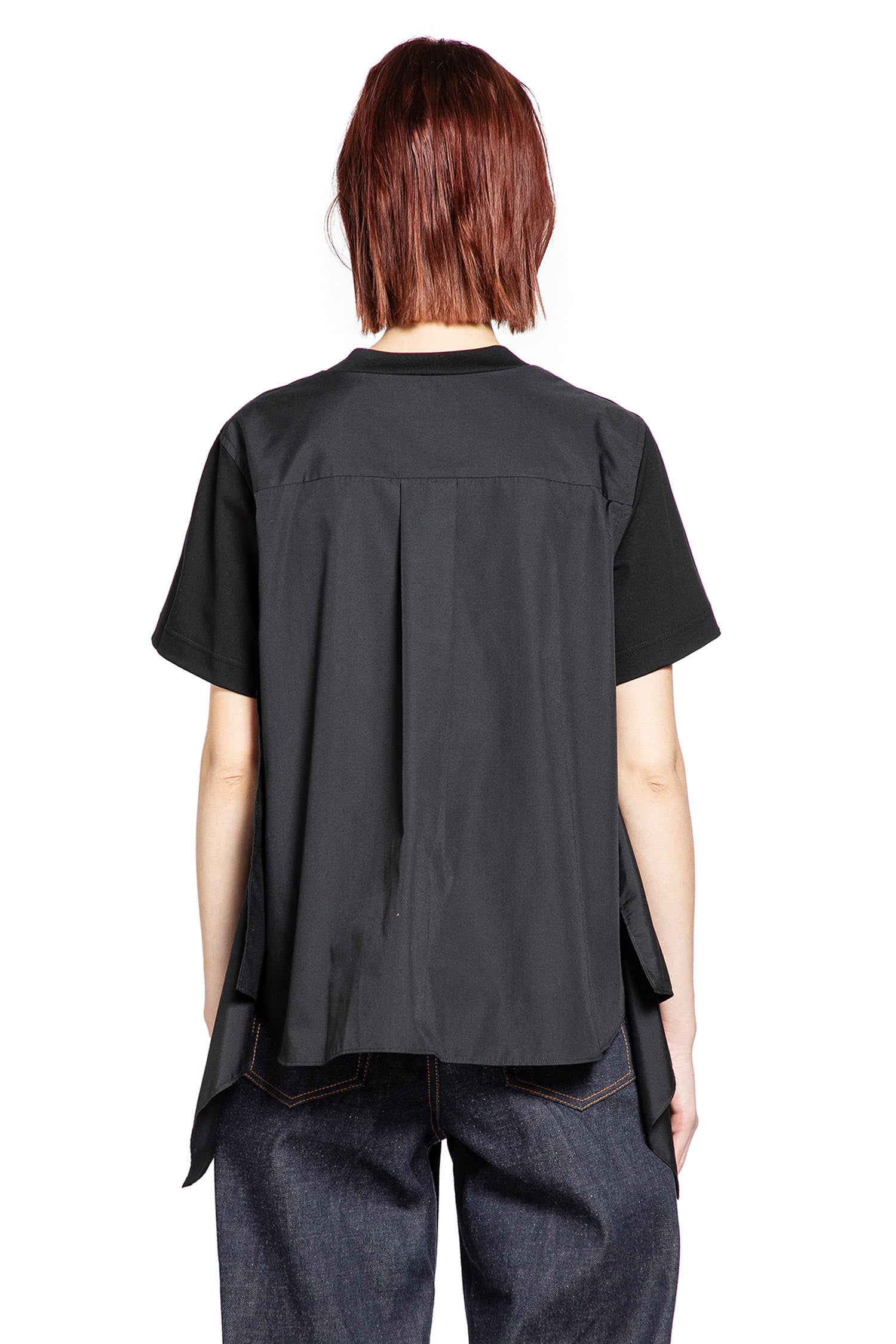 Poplin x Cotton Jersey T-Shirt