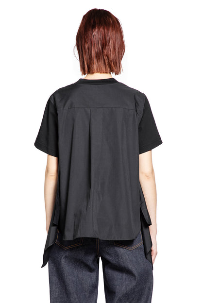 Poplin x Cotton Jersey T-Shirt