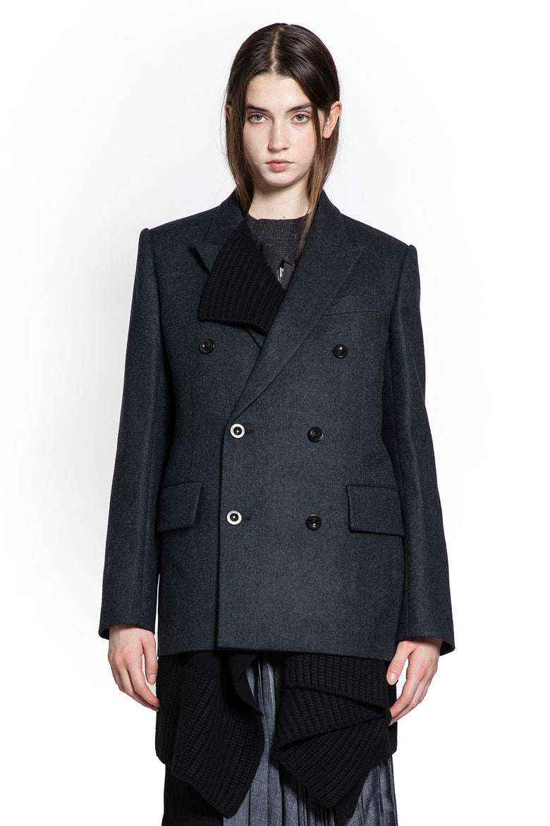 Wool Melton x Wool Knit Blazer