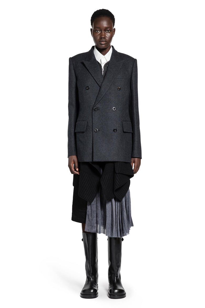 Wool Melton x Wool Knit Blazer