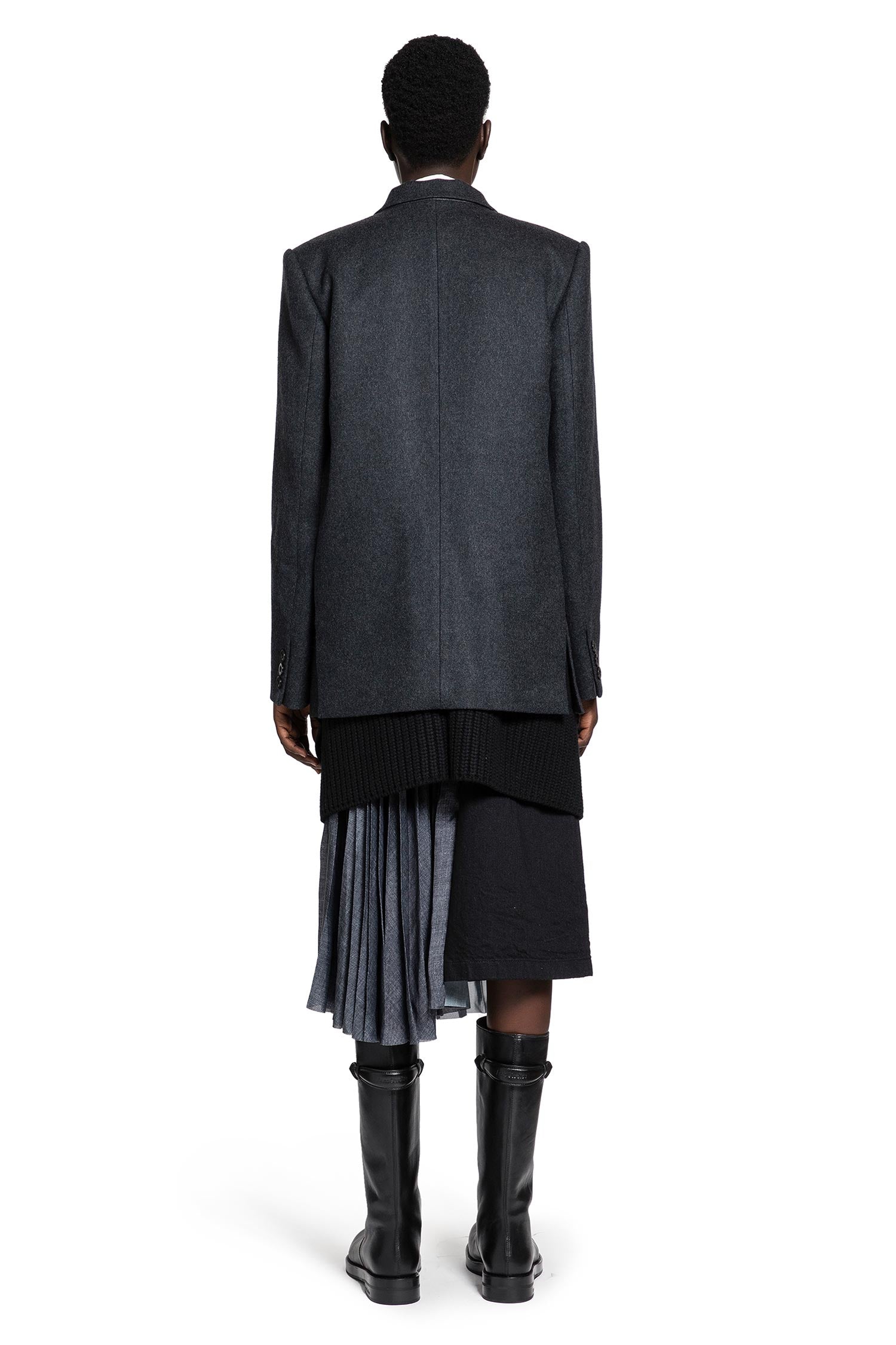 Wool Melton x Wool Knit Blazer