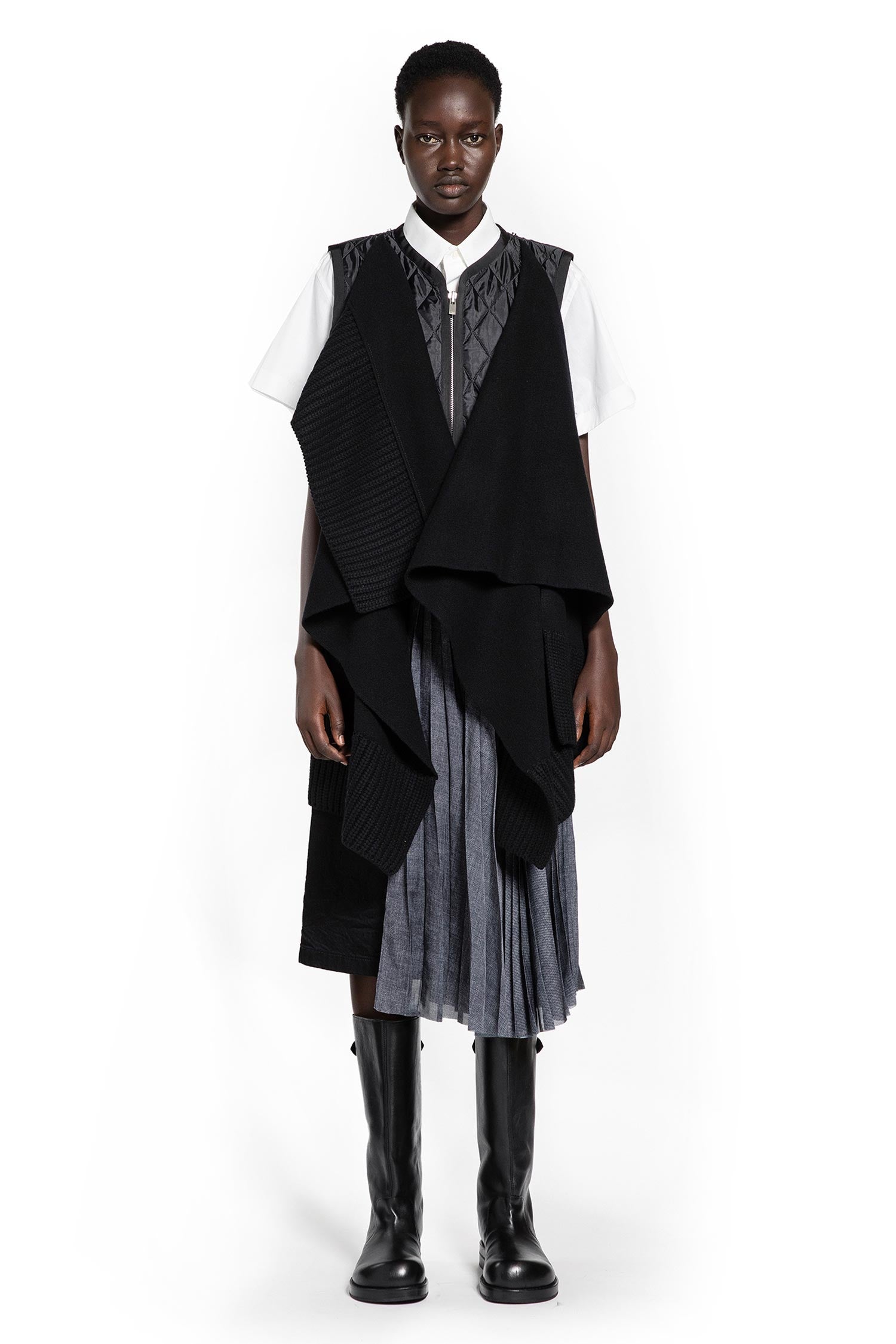 Wool Melton x Wool Knit Blazer