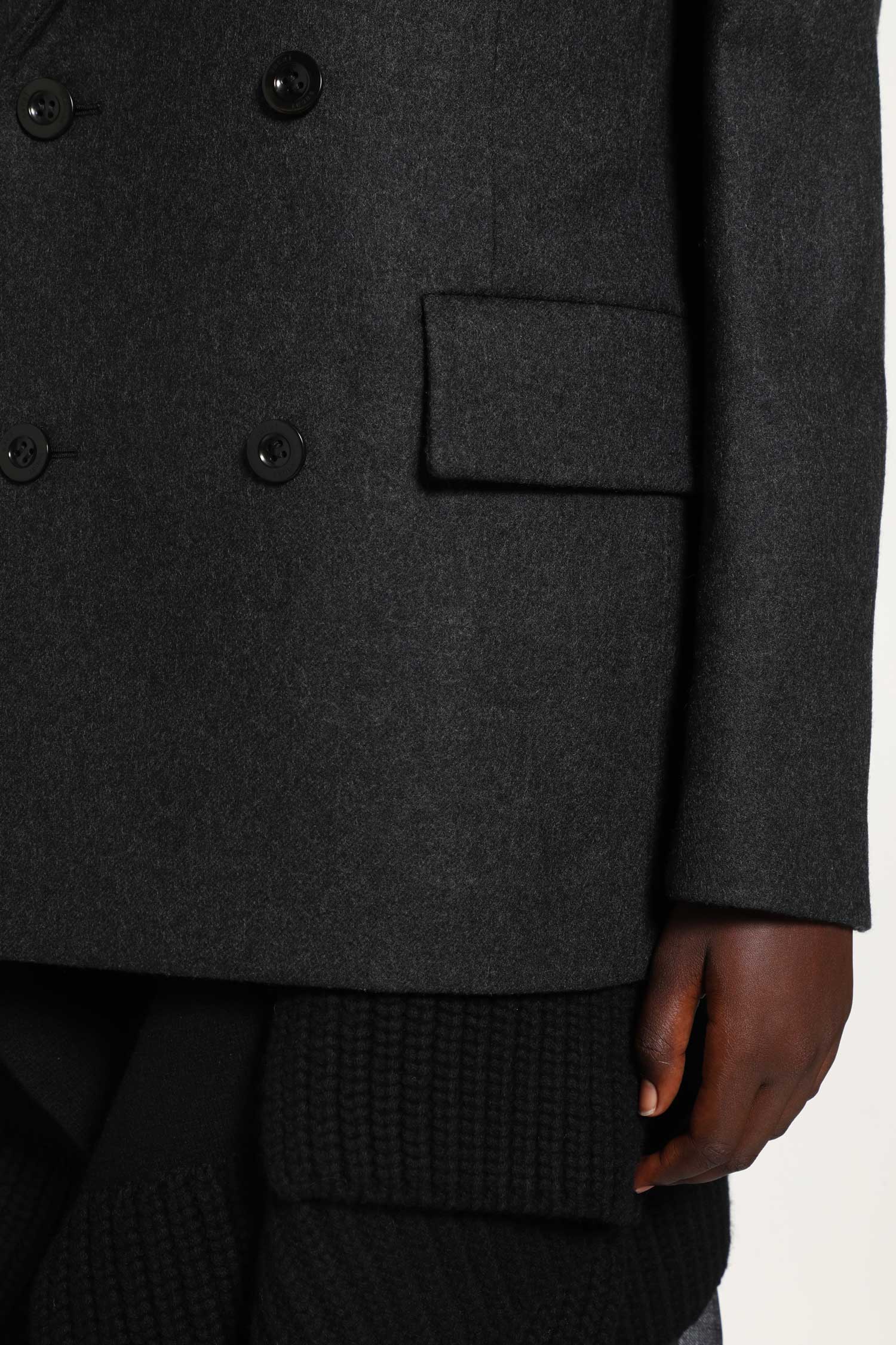 Wool Melton x Wool Knit Blazer