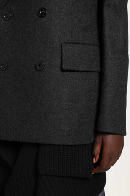 Wool Melton x Wool Knit Blazer