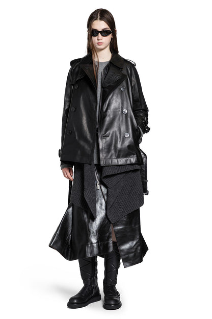 Leather x Wool Knit Jacket