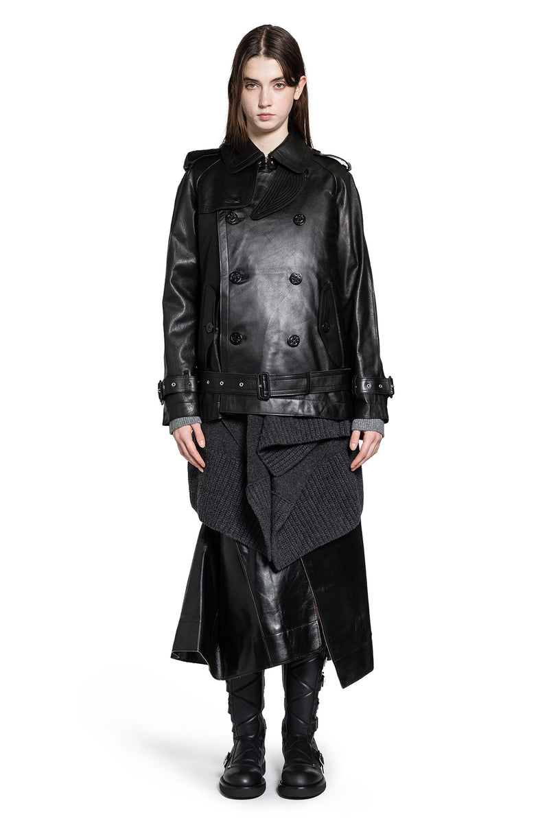 Leather x Wool Knit Jacket