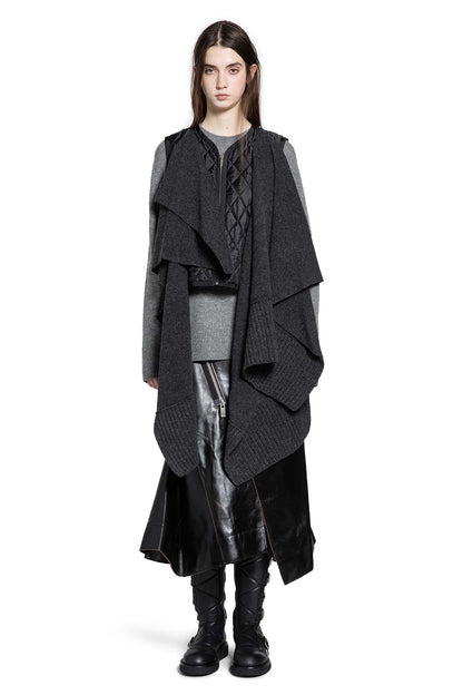 Leather x Wool Knit Jacket