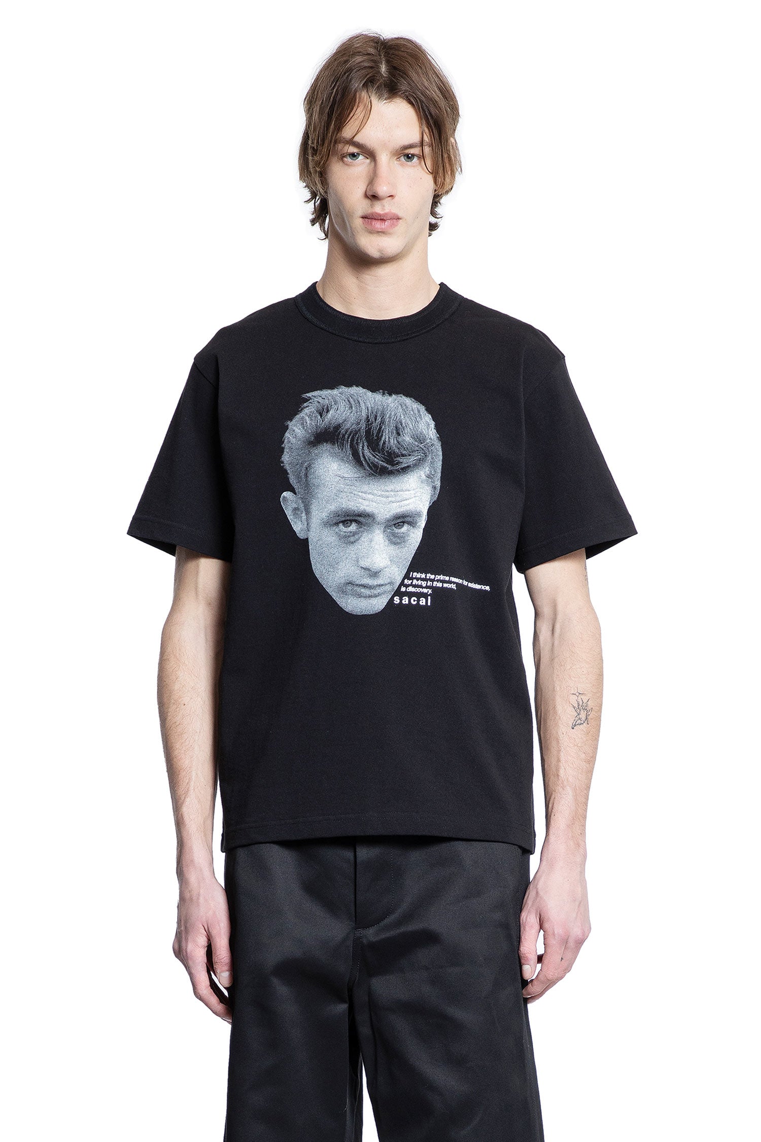 SACAI MAN BLACK T-SHIRTS & TANK TOPS