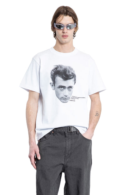 SACAI MAN WHITE T-SHIRTS & TANK TOPS