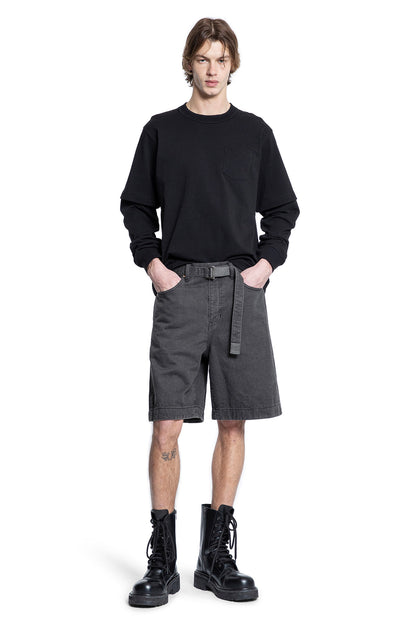 SACAI MAN BLACK T-SHIRTS & TANK TOPS