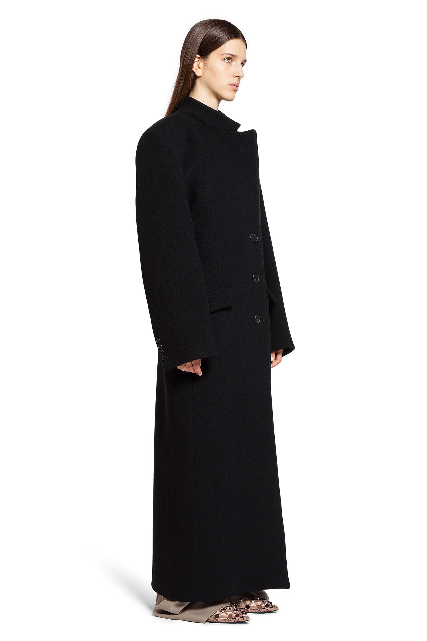 THE ATTICO WOMAN BLACK COATS