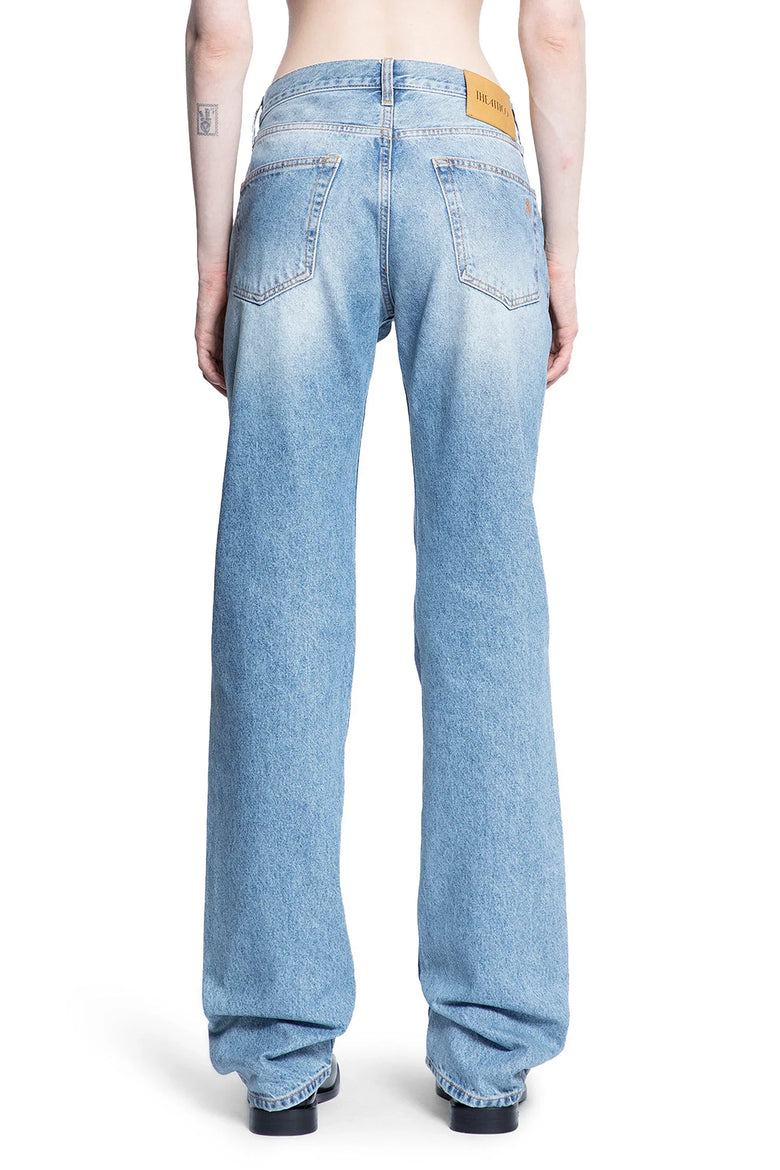 THE ATTICO Long Jeans in Glossy Coated Denim woman