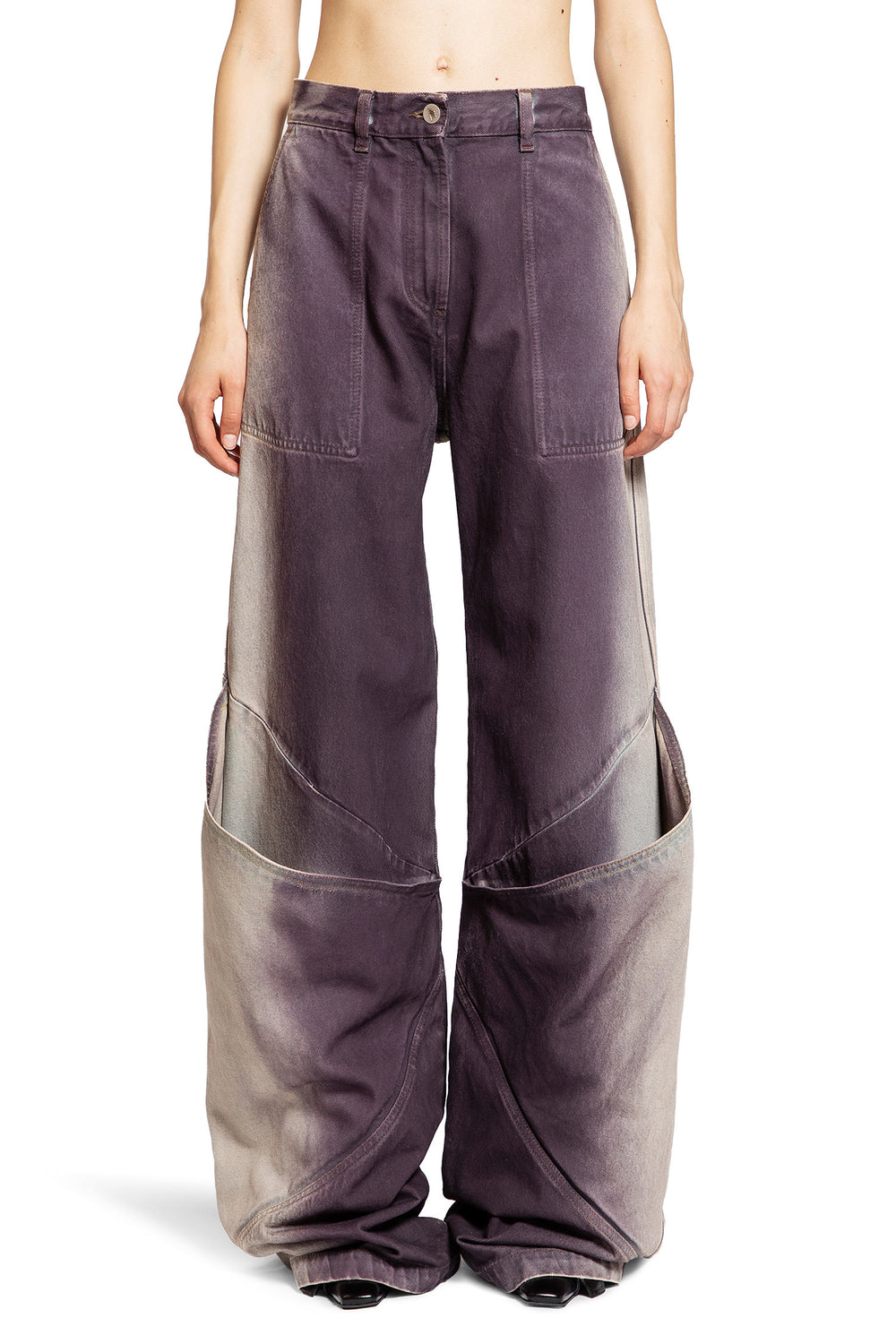 THE ATTICO WOMAN PURPLE TROUSERS