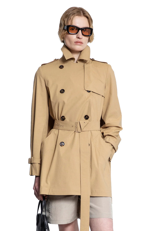 Double-Breasted Short Trench Coat - Antonioli.eu