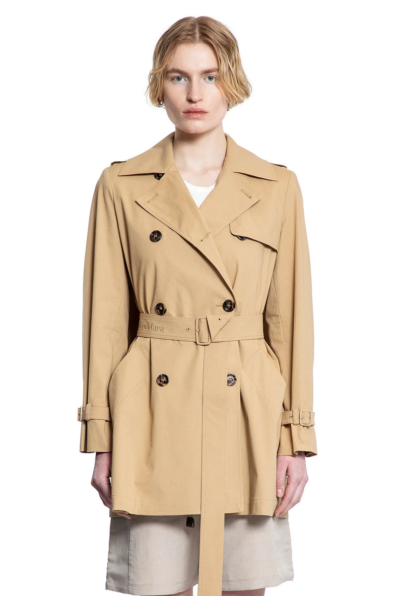 Double-Breasted Short Trench Coat - Antonioli.eu