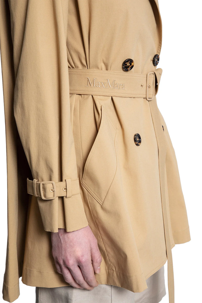 Double-Breasted Short Trench Coat - Antonioli.eu
