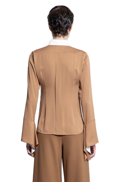 MAX MARA WOMAN BROWN SHIRTS