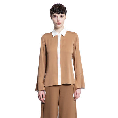 MAX MARA WOMAN BROWN SHIRTS