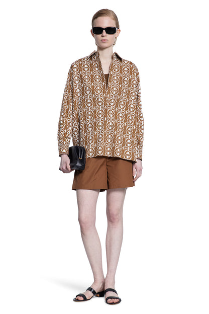 MAX MARA WOMAN BROWN SHORTS