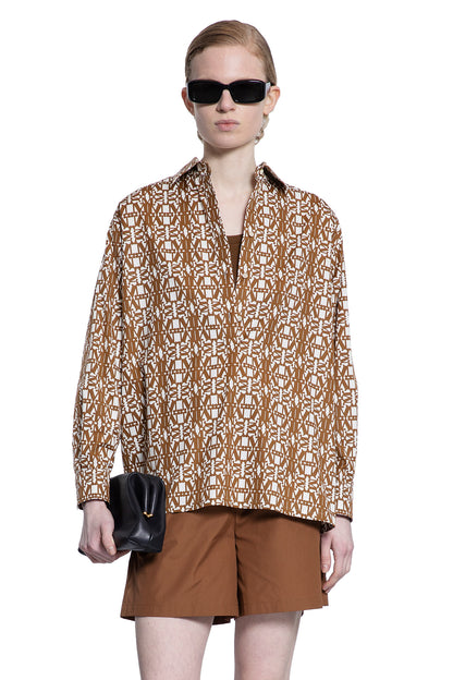 MAX MARA WOMAN BROWN SHIRTS