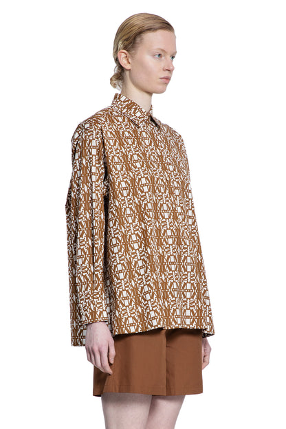 MAX MARA WOMAN BROWN SHIRTS