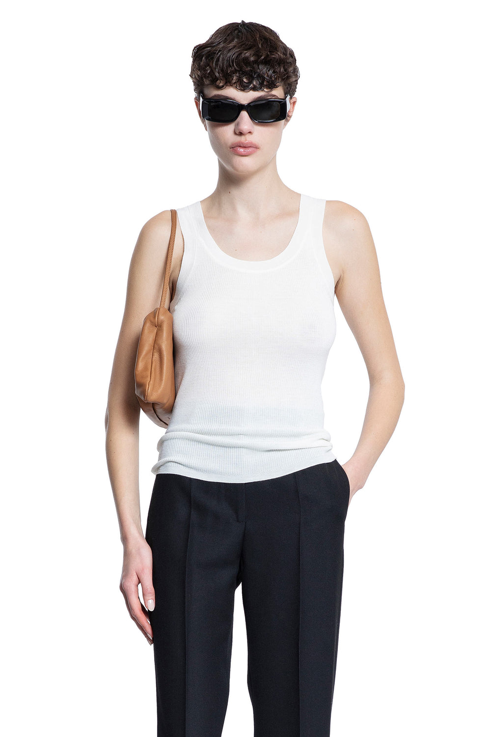 MAX MARA WOMAN WHITE T-SHIRTS & TANK TOPS