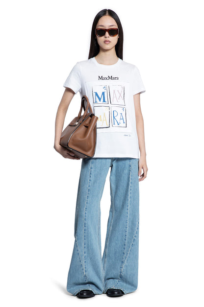 MAX MARA WOMAN WHITE T-SHIRTS & TANK TOPS