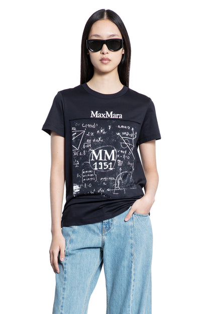 MAX MARA WOMAN BLACK T-SHIRTS & TANK TOPS