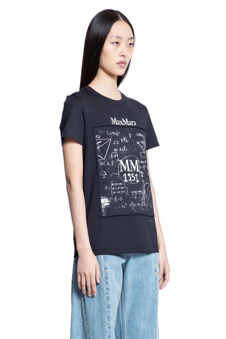 MAX MARA WOMAN BLACK T-SHIRTS & TANK TOPS