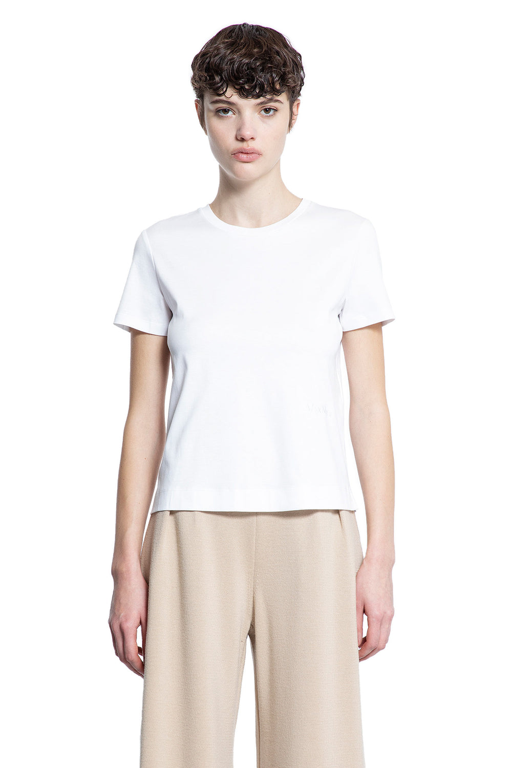 MAX MARA WOMAN WHITE T-SHIRTS & TANK TOPS