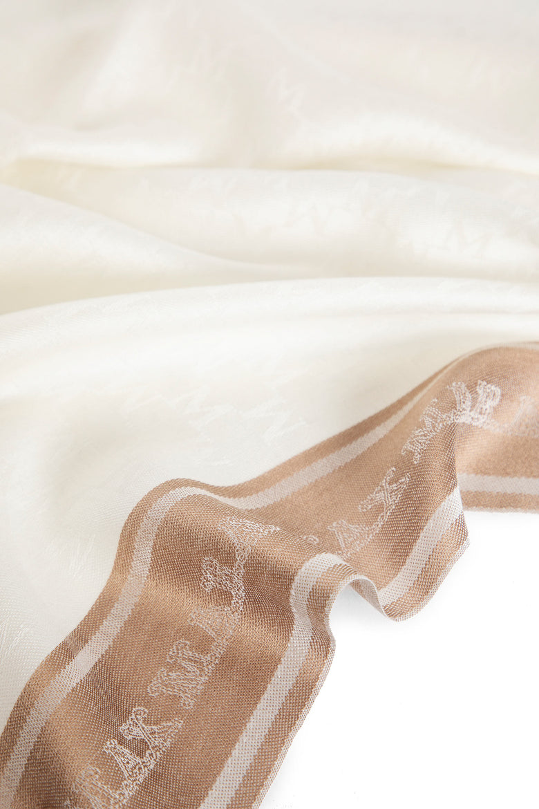 MAX MARA WOMAN OFF-WHITE SCARVES