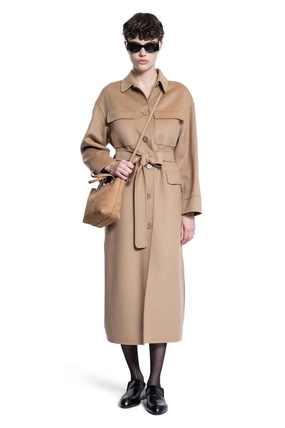 S MAX MARA WOMAN BEIGE COATS