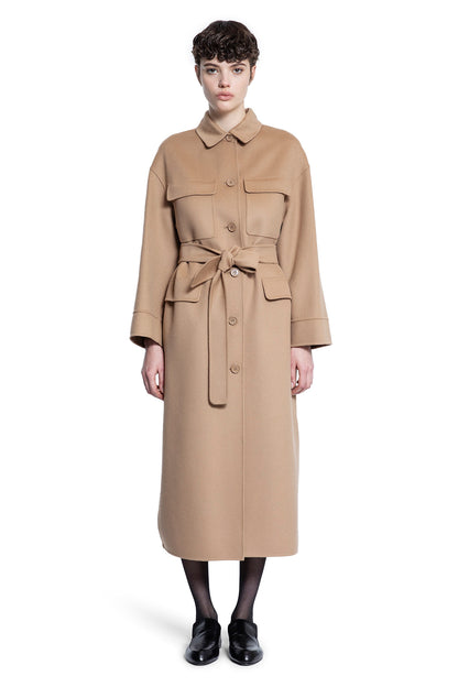 S MAX MARA WOMAN BEIGE COATS