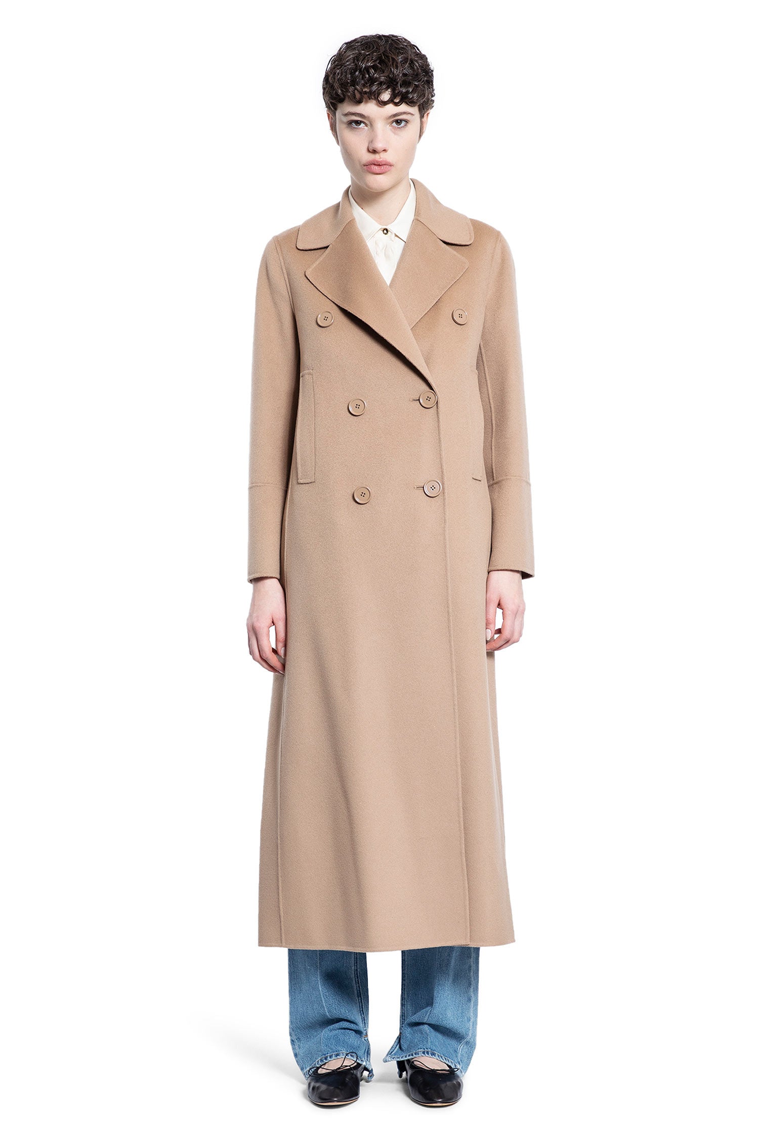 S MAX MARA WOMAN BEIGE COATS