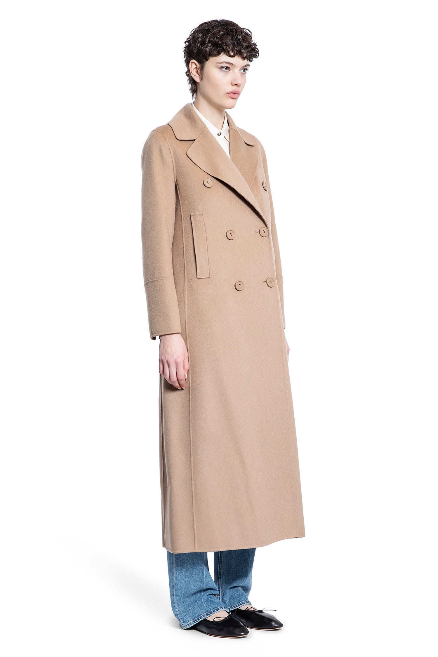 S MAX MARA WOMAN BEIGE COATS