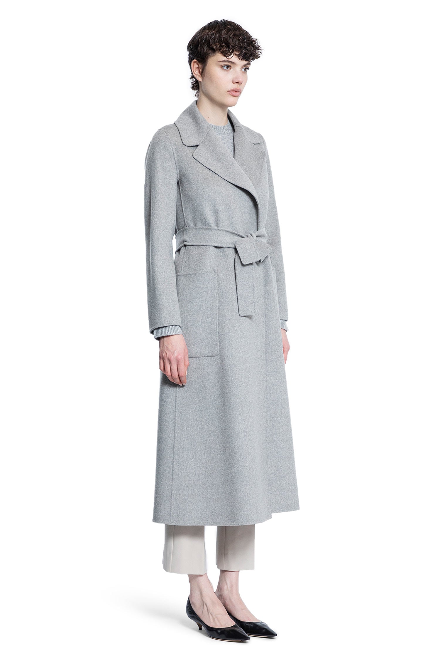 S MAX MARA WOMAN GREY COATS