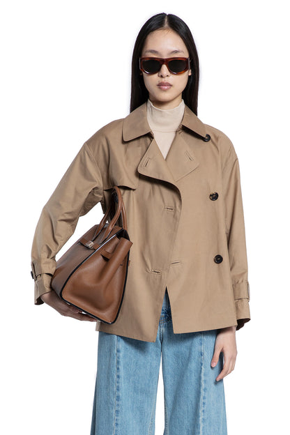 S MAX MARA WOMAN BROWN COATS