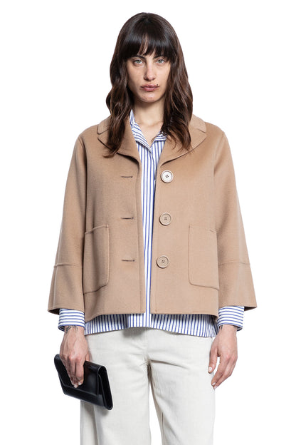 S MAX MARA WOMAN BEIGE JACKETS