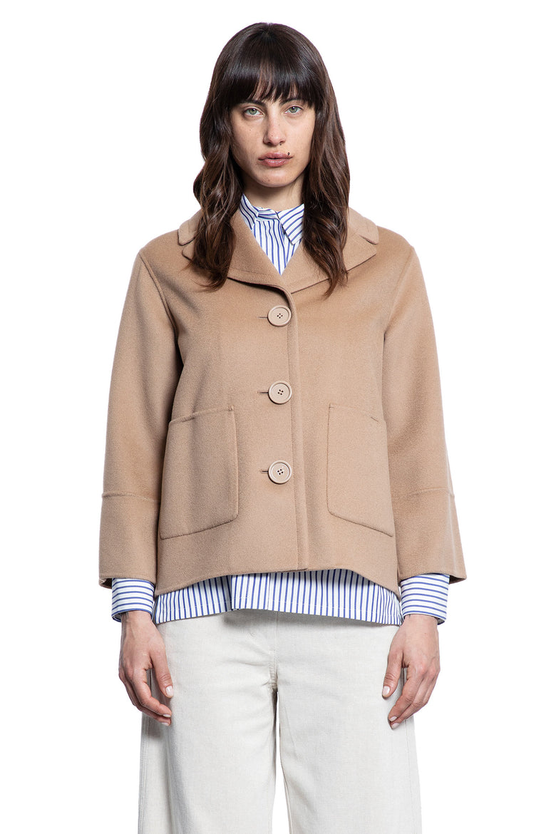 S MAX MARA WOMAN BEIGE JACKETS