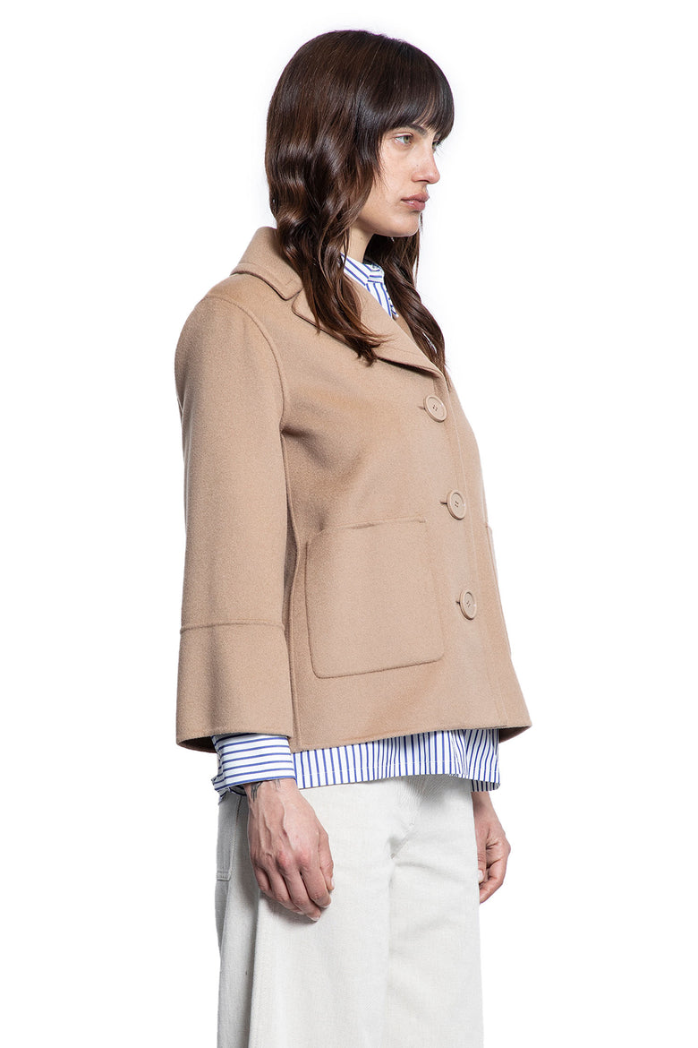 S MAX MARA WOMAN BEIGE JACKETS