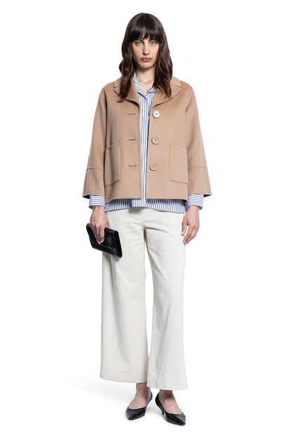 S MAX MARA WOMAN BEIGE JACKETS