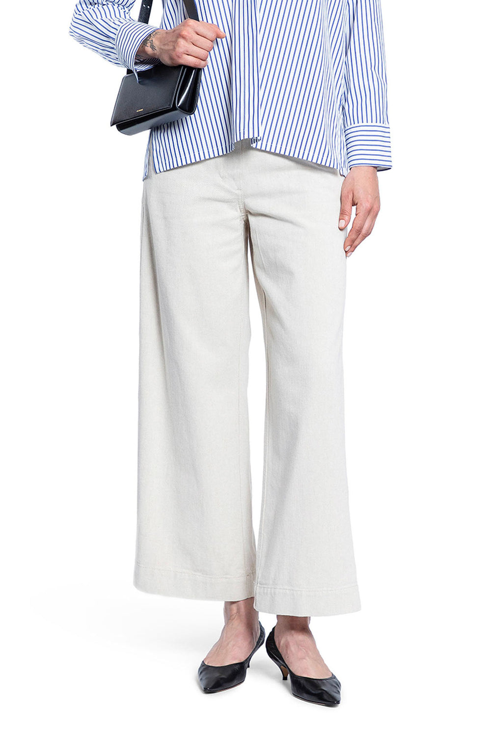 S MAX MARA WOMAN OFF-WHITE TROUSERS