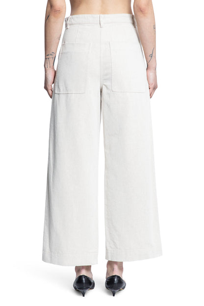 S MAX MARA WOMAN OFF-WHITE TROUSERS