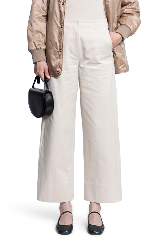 S MAX MARA WOMAN OFF-WHITE TROUSERS