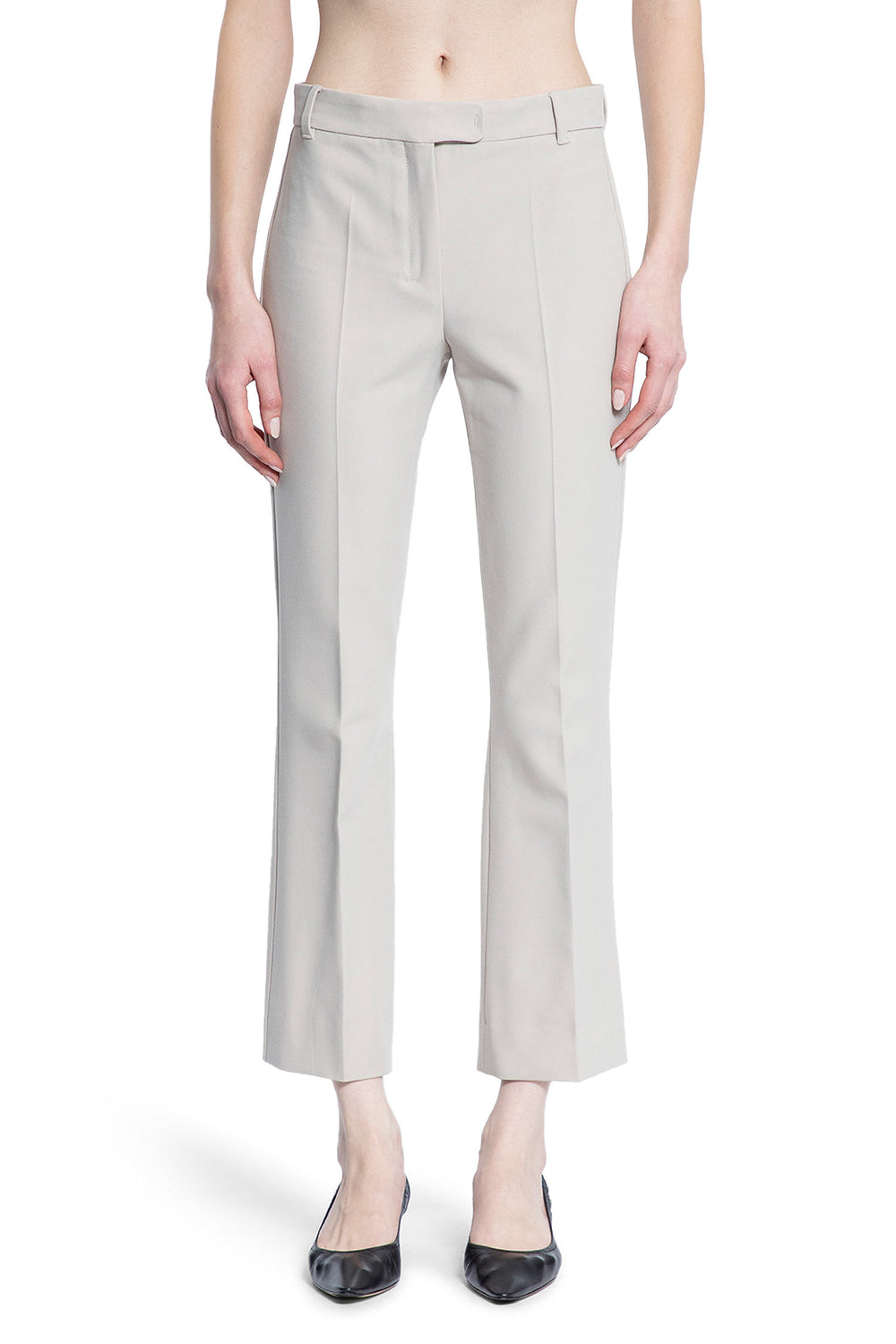 S MAX MARA WOMAN GREY TROUSERS