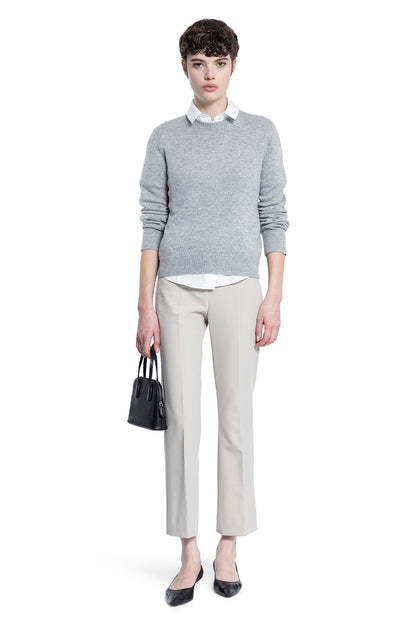 S MAX MARA WOMAN GREY TROUSERS