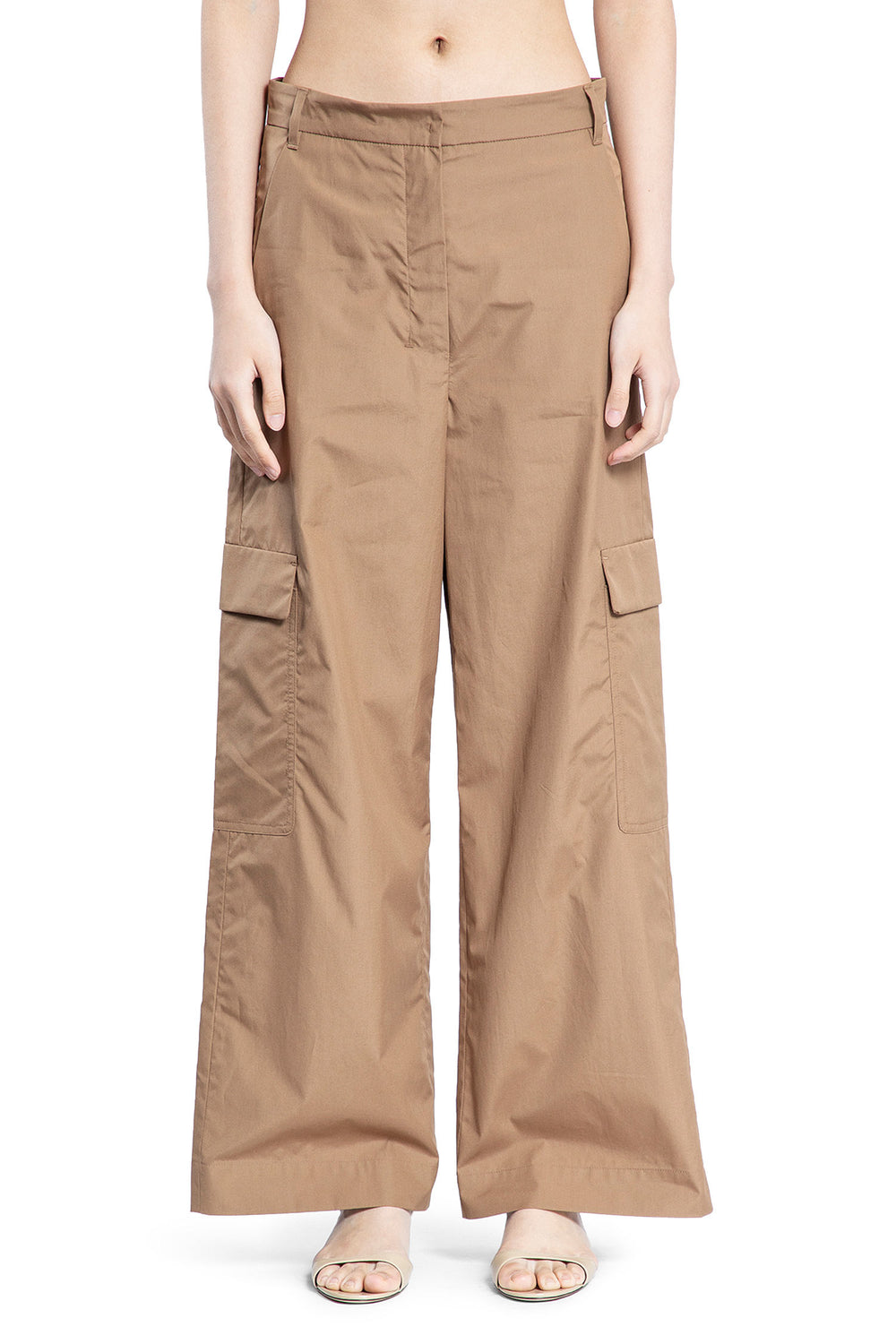 S MAX MARA WOMAN BROWN TROUSERS