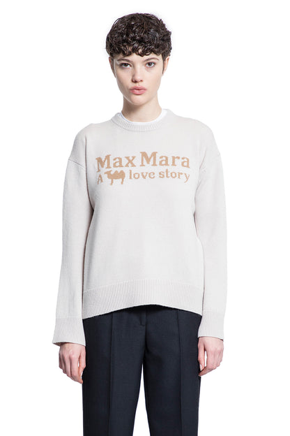 S MAX MARA WOMAN OFF-WHITE KNITWEAR