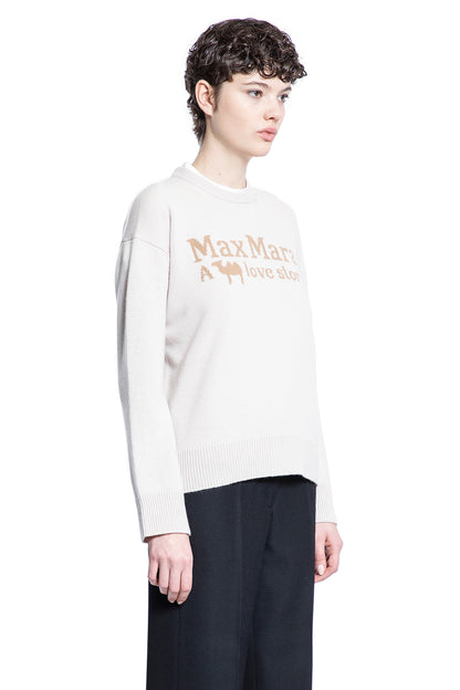 S MAX MARA WOMAN OFF-WHITE KNITWEAR